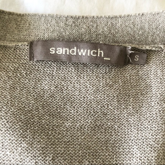 Mid-Length Cotton-Blend Cardigan Beige Size Small - Picture 3 of 8